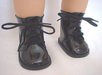 Patent Black Boots