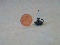 Candle, Chamber, Fluted, Black