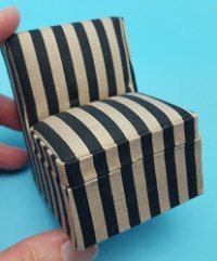 Black/Taupe Stripe Chair