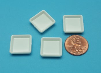 Four Square Plates White
