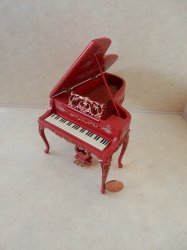 Handpainted Red Piano