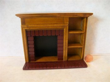 Fireplace w/Shelves