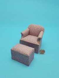 Bespaq Lilac Club Chair w/Otto