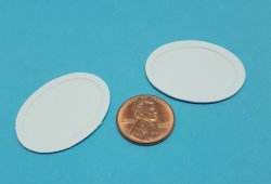2 White Paper Platters