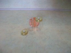 2 Empty Glass Medicine Jars