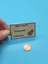 Welcome Grandma's Gray/Grn Mat