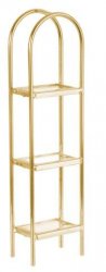 Brass/Glass Etagere Curved