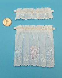 Embossed Doll Cafe Curtain