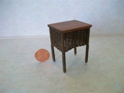 Wicker End Table, Square