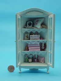 Corner Linen Cabinet - Pink