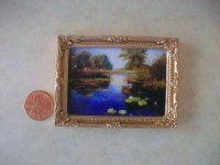 Picture in Frame, Pond w/Lily P