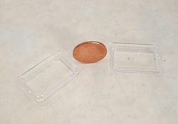 2 Sm clear Trays with Handles