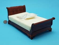 Sleigh Bed by JBM in Walnut sta