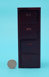 File Cabinet 4 Drawer, Mahogany - Click Image to Close