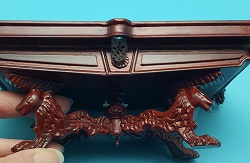 Carved Lion Pool Table - Click Image to Close