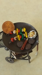 Barbecue Grill with Food